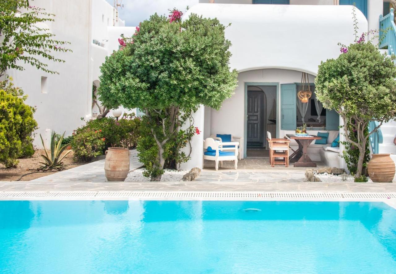Mykonian Style W Shared Pool Houses & Nighttime Security Guard Ornos  Bagian luar foto