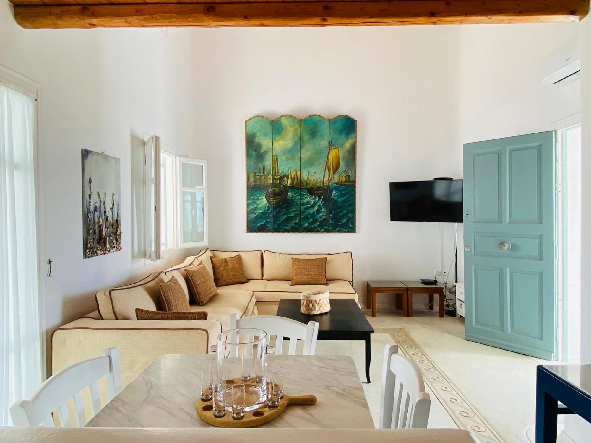 Mykonian Style W Shared Pool Houses & Nighttime Security Guard Ornos  Bagian luar foto
