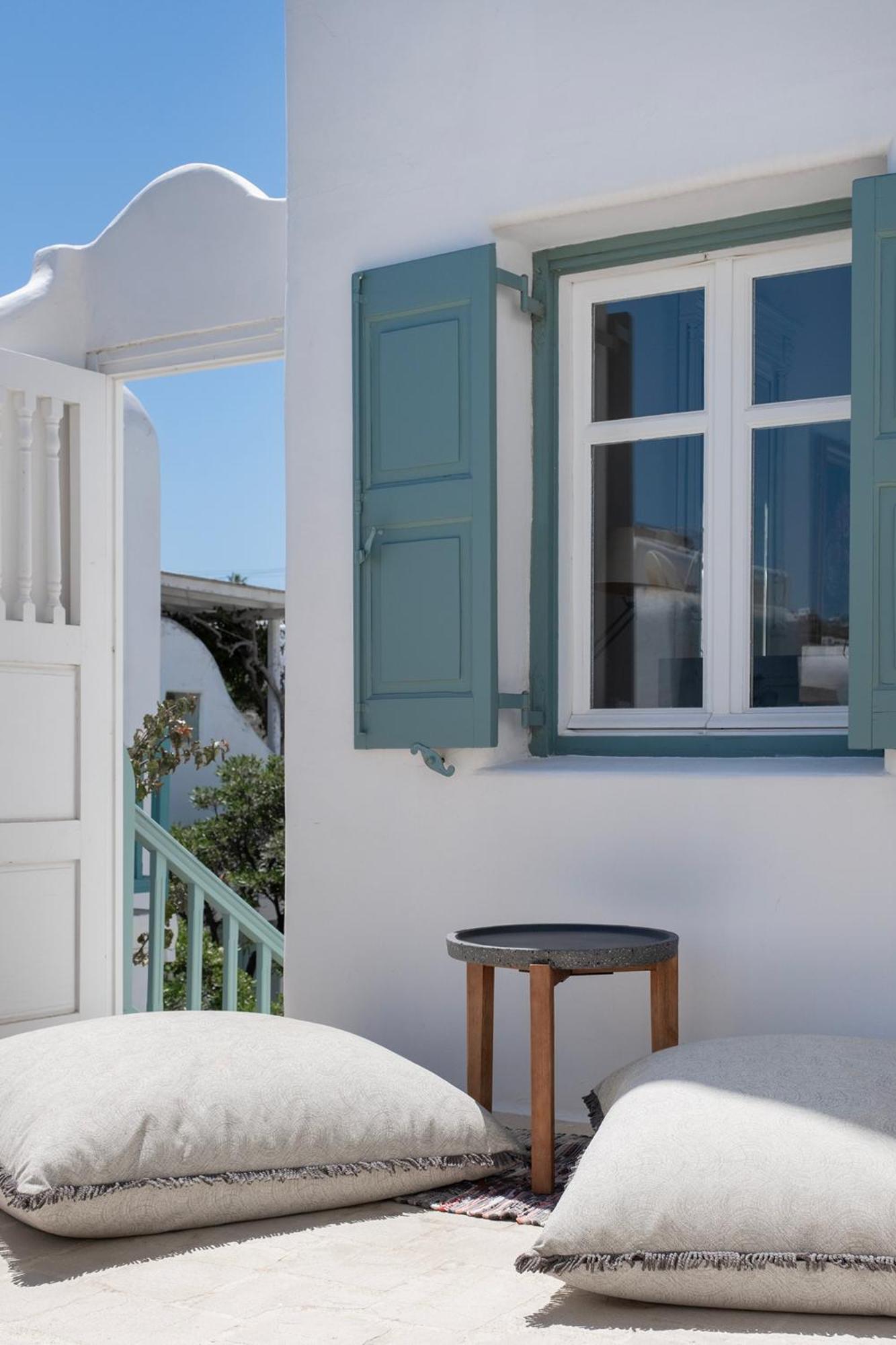 Mykonian Style W Shared Pool Houses & Nighttime Security Guard Ornos  Bagian luar foto