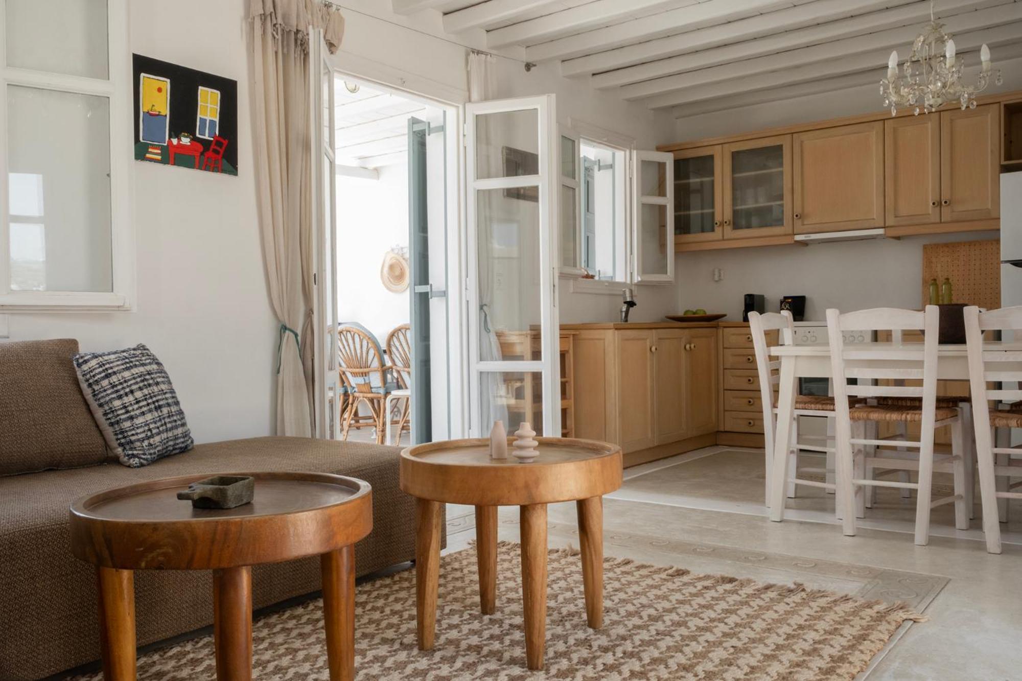 Mykonian Style W Shared Pool Houses & Nighttime Security Guard Ornos  Bagian luar foto