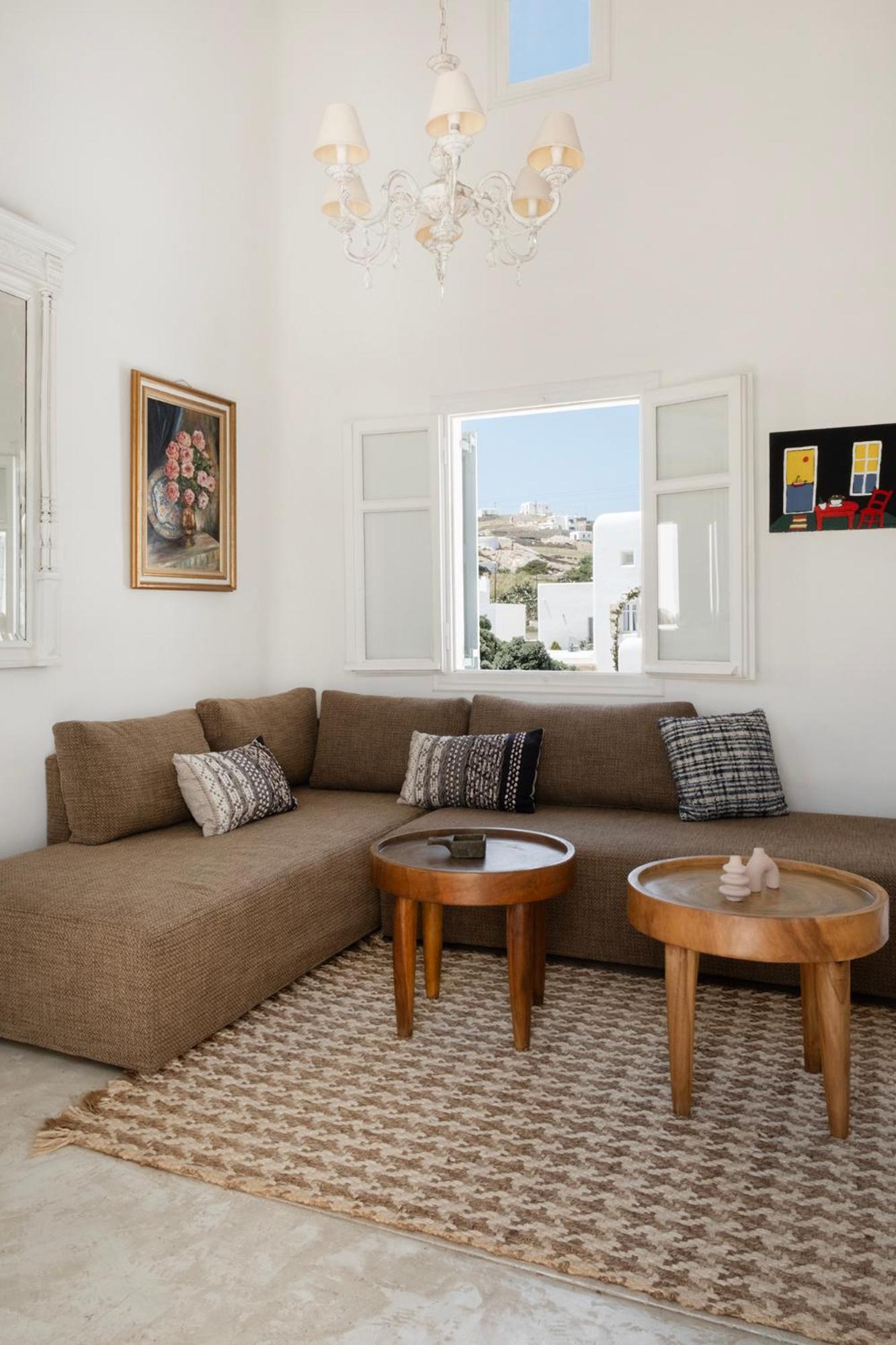Mykonian Style W Shared Pool Houses & Nighttime Security Guard Ornos  Bagian luar foto